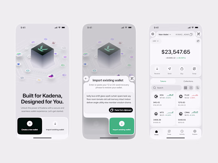 Crypto Wallet - Kadena Blockchain