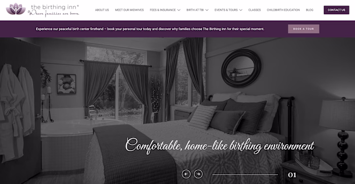 Professional WordPress Redesign for The Birthing Inn