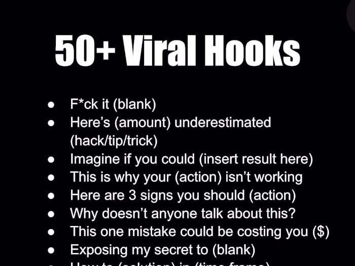 Compelling viral video/caption hooks