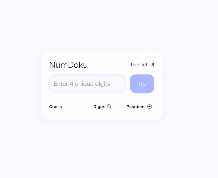 NumDoku, logic-based game