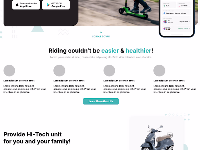 Rent Scooter Website
