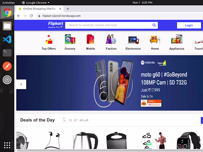 I made a clone of Flipkart 
