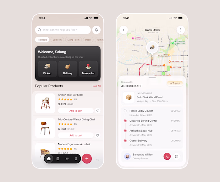 designing a clean track order app, thoughts?