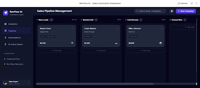 GHL Automation | Sales Automation Dashboard & AI Voice Agent...