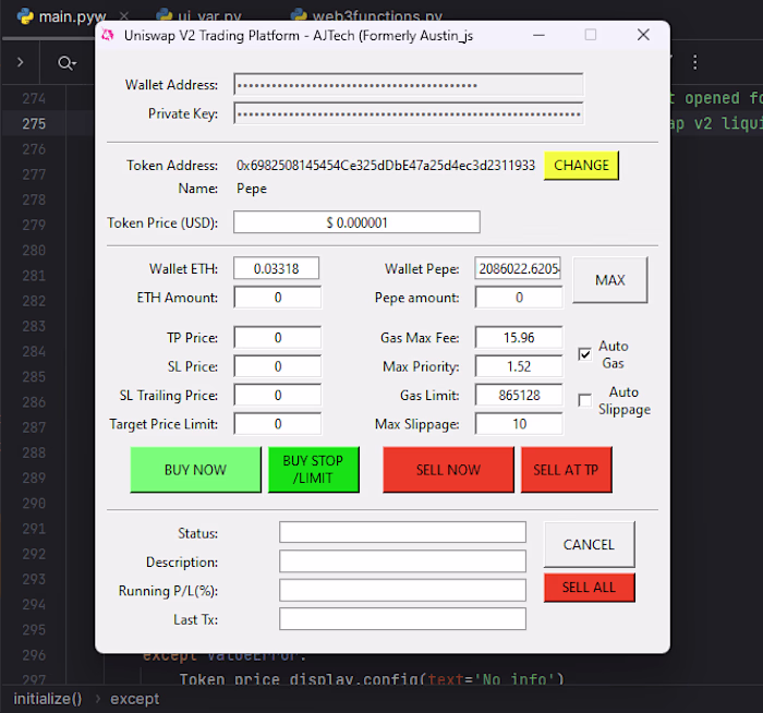 Uniswap/PancakeSwap Trading Platform