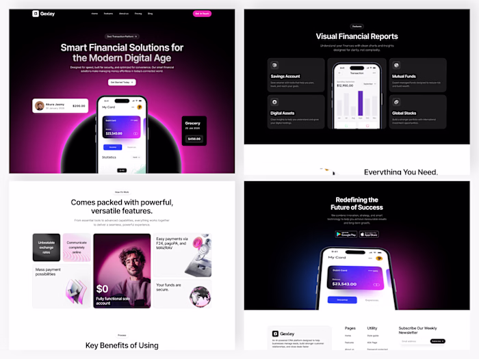 Smart - Finance App Landing Page UI