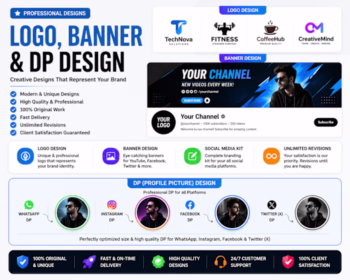 Title
Professional Logo, Banner & Social