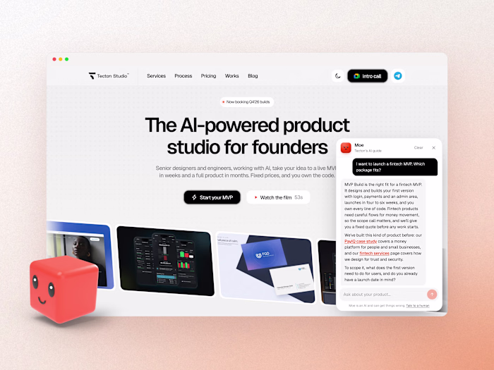 3D Mascot and CMS-Powered AI Guide for a Studio Website