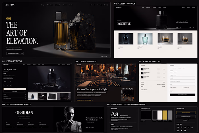 OBSIDIAN is a concept ecommerce