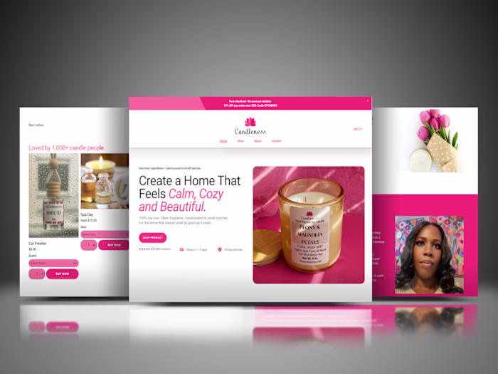 Candleness E-commerce Website Design and Build