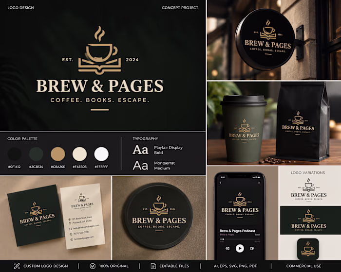 Brew & Pages — Brand