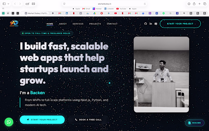 Personal Portfolio Website – Next.js