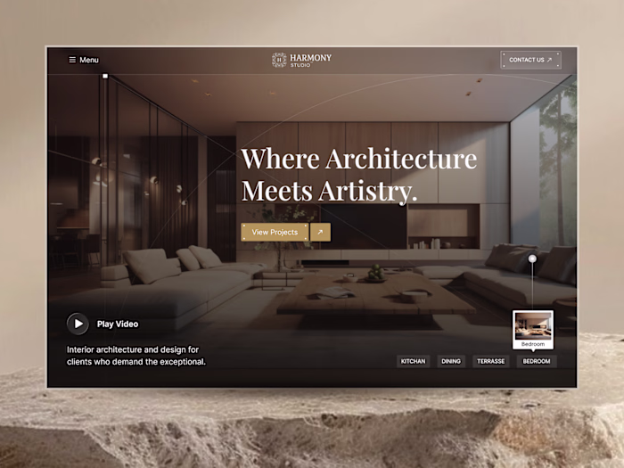 Harmony Studio Website by Framer