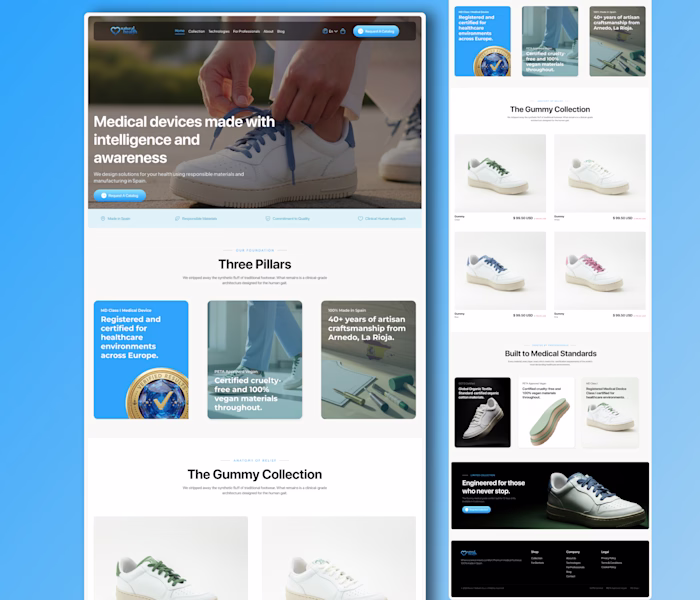 Medicated Shoes E-Commerce Website