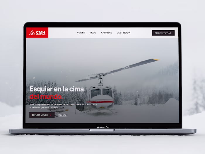 CMH Heli-Ski Adventure Website for Travel Bookings