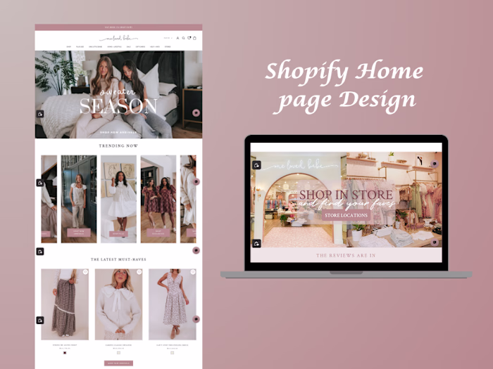 Shopify Ecommerce Home Page Design
