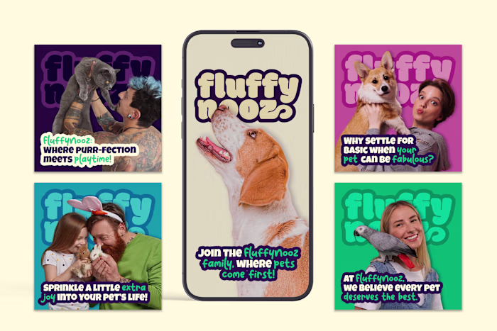 Pet Care Brand Identity & Logo Design | Fluffynooz