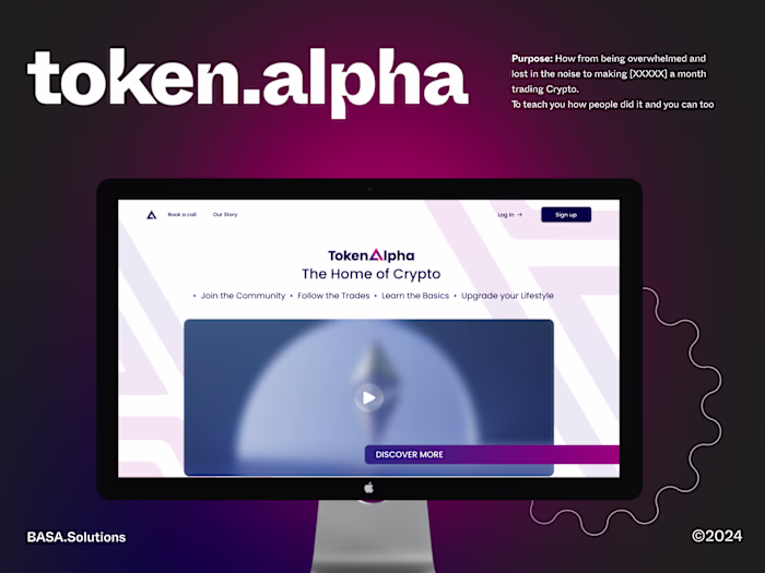 Crypto course website design