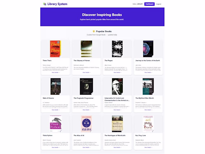 Title
Library Management System | MERN