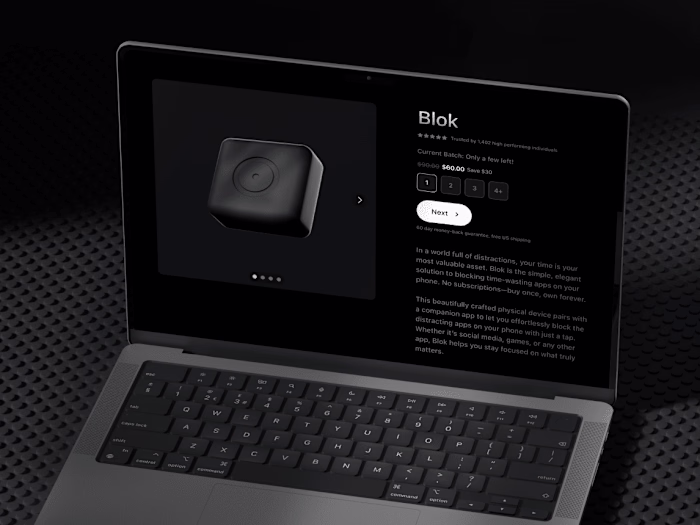 Tech Hardware E-Commerce Website Revamp: Blok