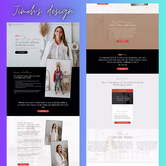 Kajabi landing page design