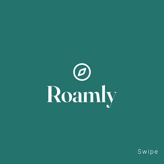 Roamly — Travel App UI & Landing Page Design