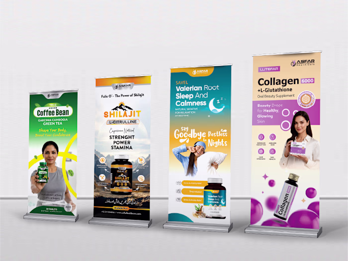 Supplement Roll-Up Standees | Branding & Design