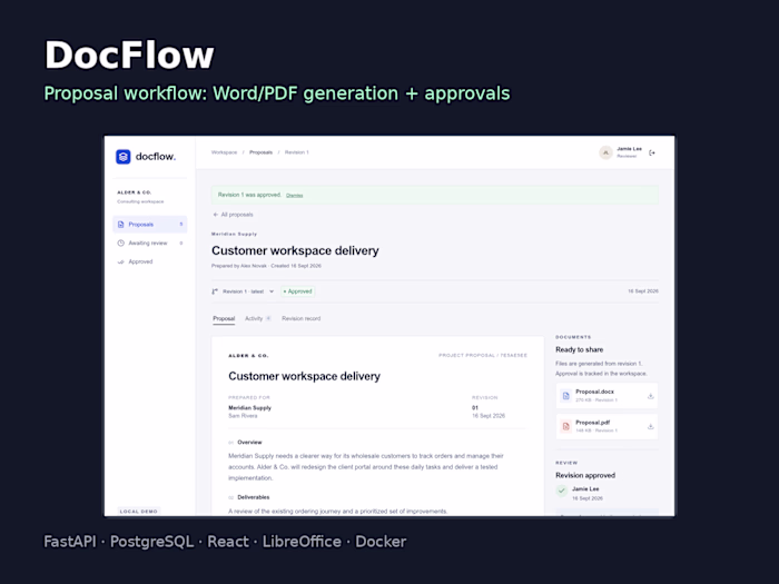DocFlow: Proposal Workflow with Word/PDF