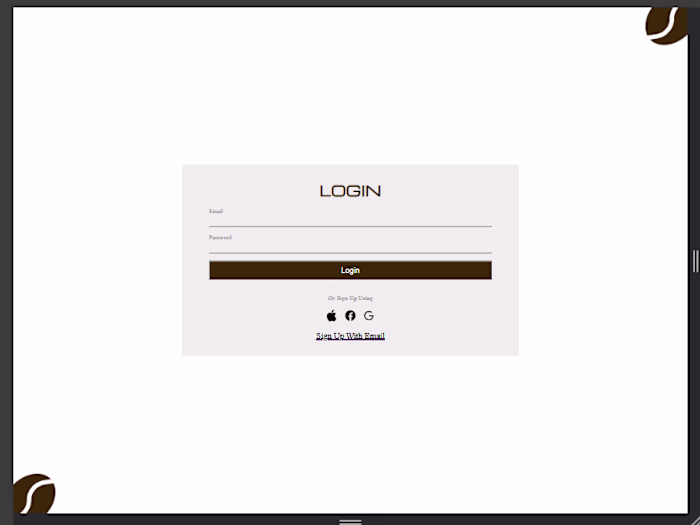 An ongoing responsive café website