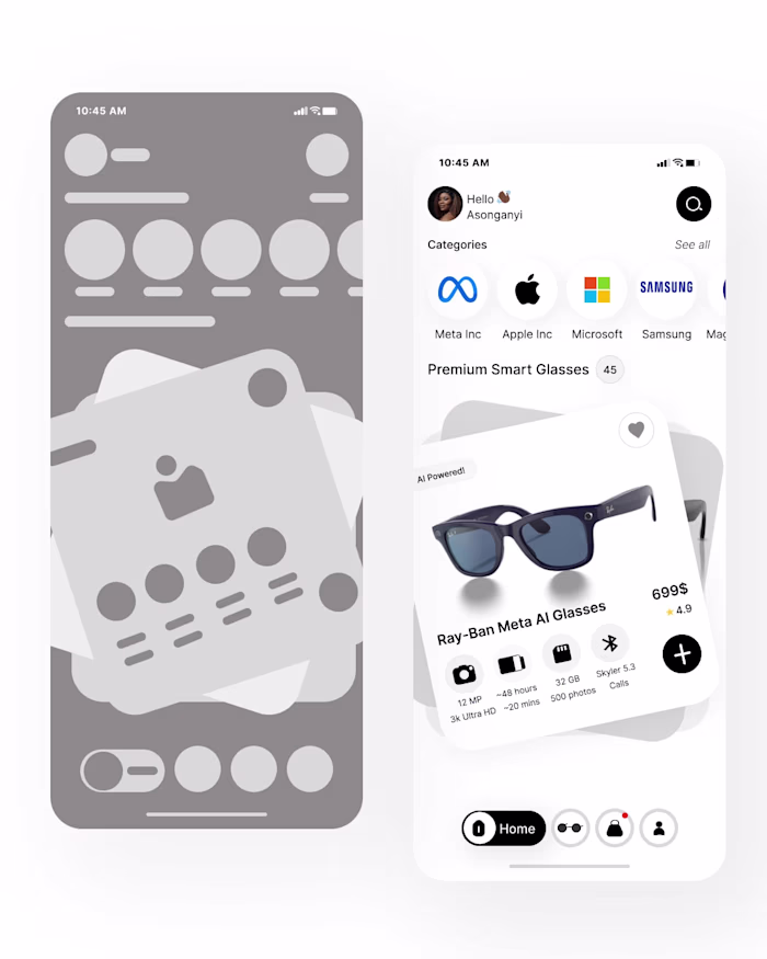 Capsule eCommerce Mobile UI Designs.
