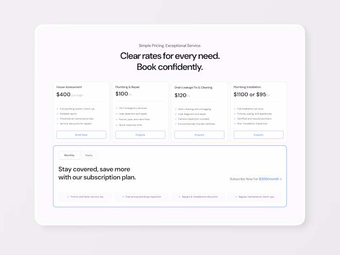 Haast Solution - Pricing Section UI UX Design