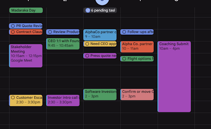Calendar Scheduling Project
Below is a