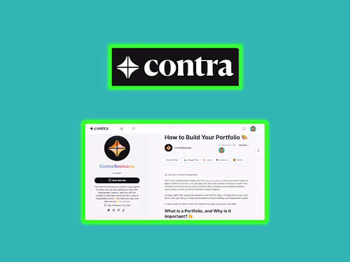 🎨 How to Build Your Portfolio – Contra Bootcamp Blog Post