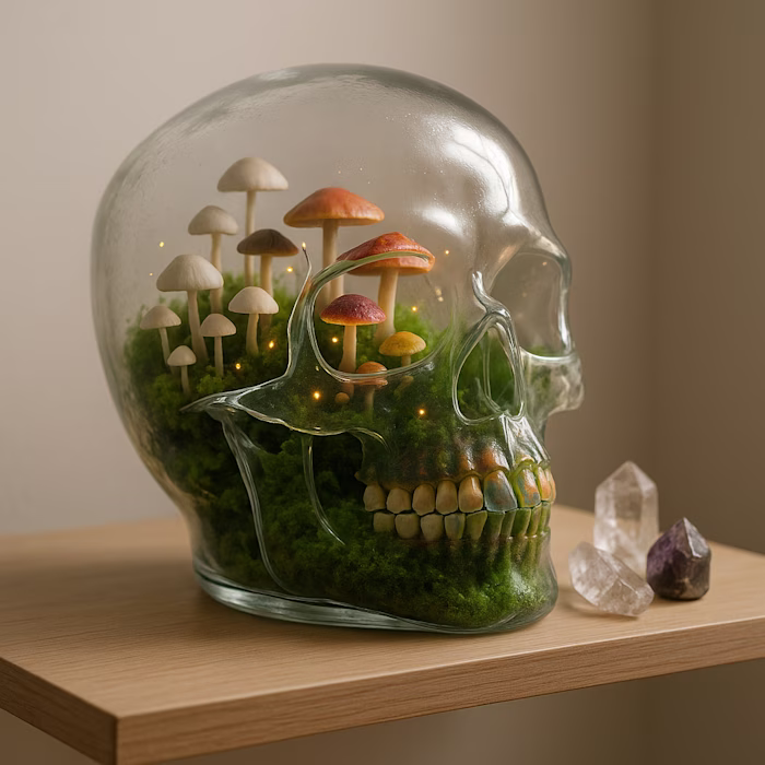 Enchanted Skull Terrarium