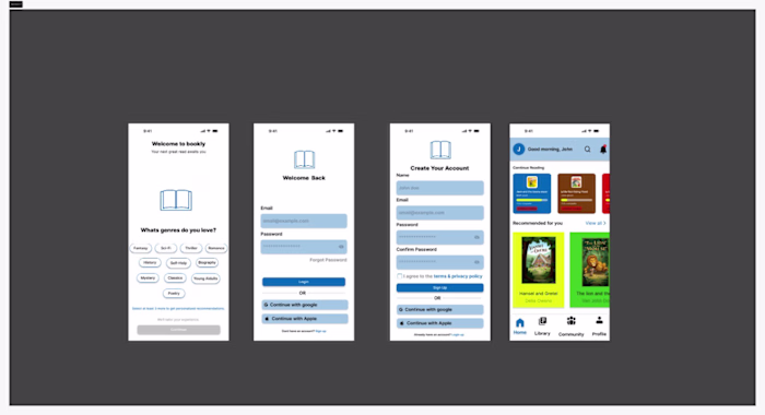 📚 Bookly — Book Reading App UI/UX Bookly is a mobile readin...