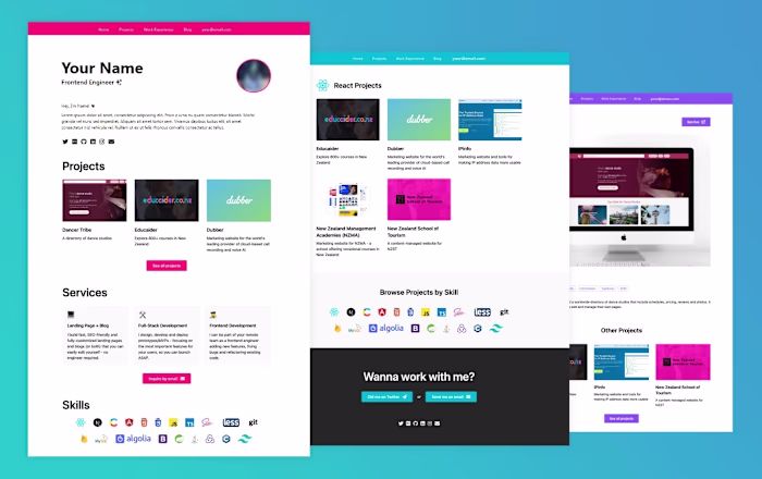 Professional Portfolio Website design I design modern and pr...