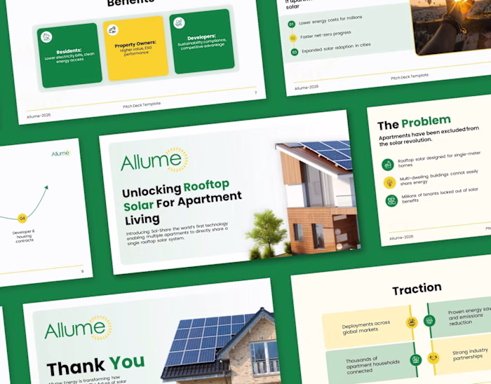 Rooftop Solar Pitch Deck Design