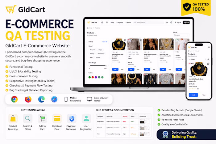 GLDCART Ecommerce
Concept, Design, and Development.