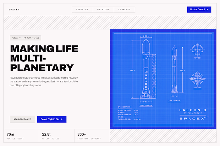 Space X Landing Page Concept