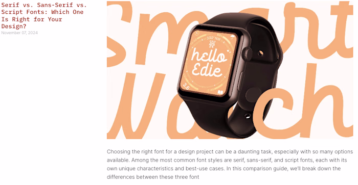 SEO Blog Writing for Mantranaga: Typography Insight for Designer