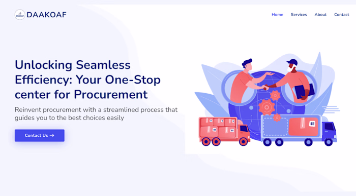 Website Development for Procurement solution company