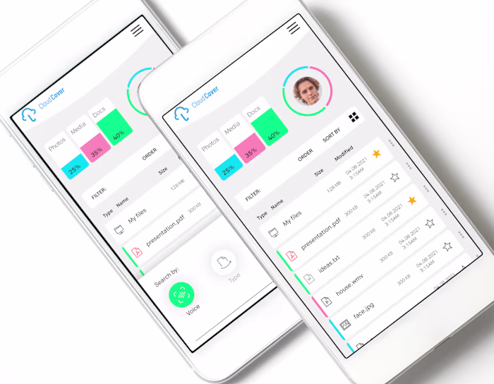Cloud Cover - UX and UI Design for mobile app