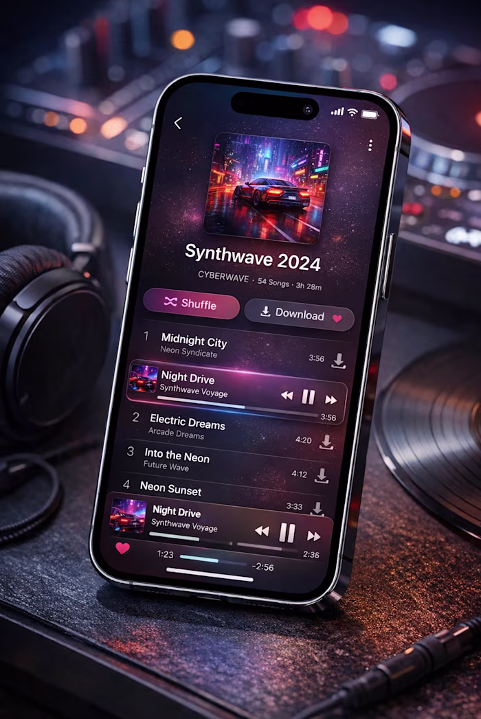Immersive Music Streaming App
A visually