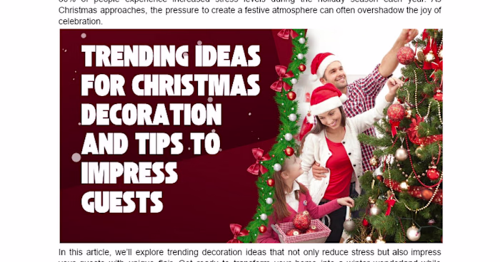 Stress-Free and Unique Christmas Decoration Ideas