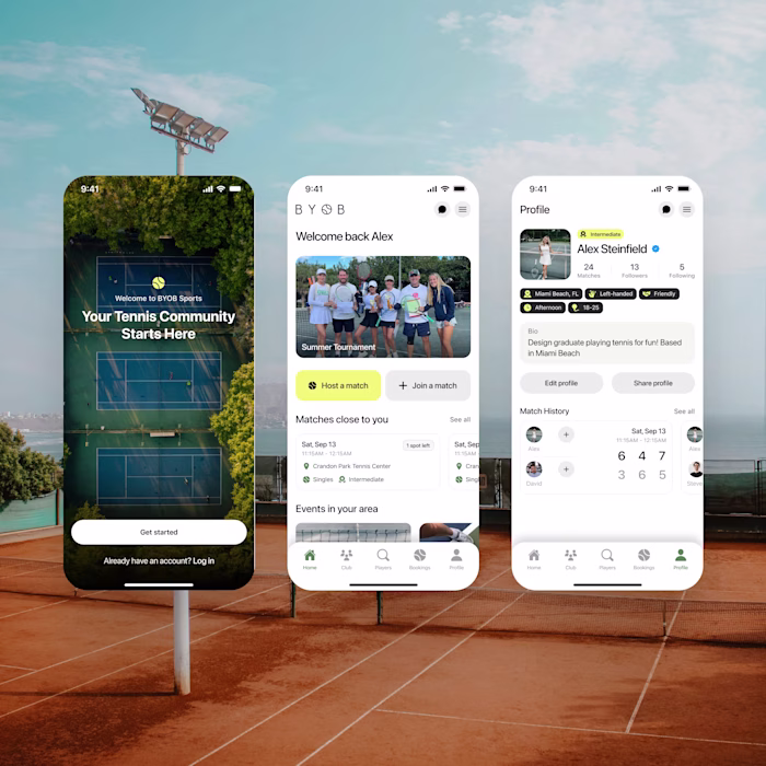 UI/UX Redesign for BYOB Sports Mobile App