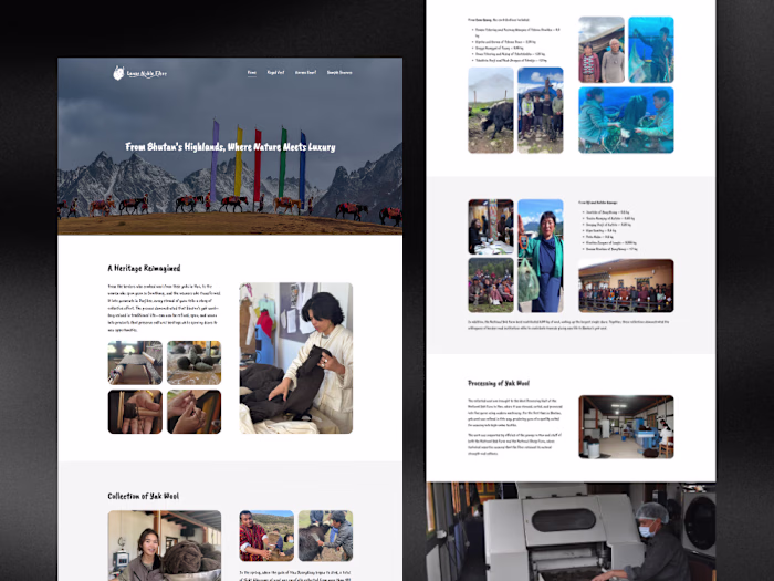 A clean, product-focused website for Lanor Noble fibre, a hi...
