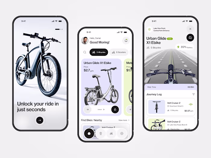 Smart Bike Rental App Design
Ride