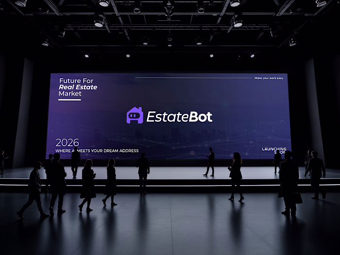 EstateBot Brand Identity & Mobile App UI