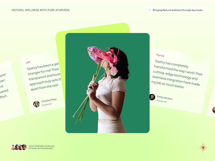 Saatvy - Designed & Built an Ayurvedic Wellness Site