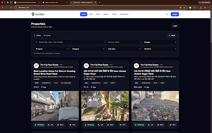 🏡 Developed FairsDeal – A